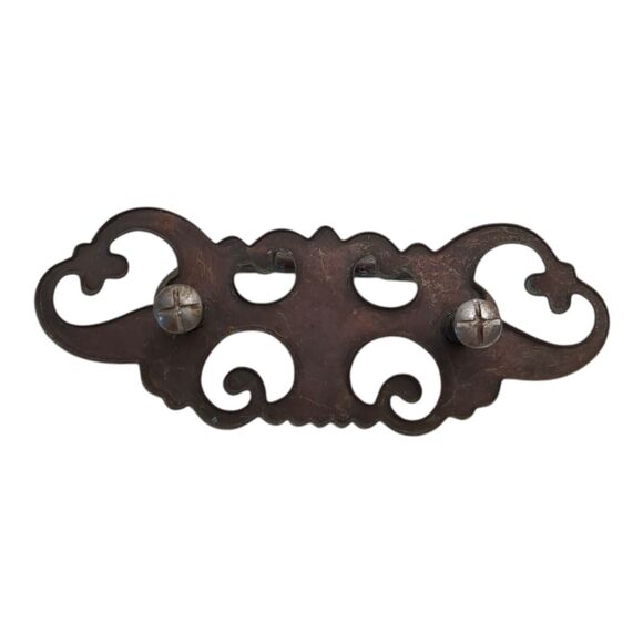 Lot 2 VTG Brass Craftsman Cabinet Armoire Dresser Drawer Bail Pull Handle 2 1/4" - Picture 7 of 7